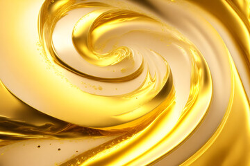 An amazing golden background. The Enchanting World of Golden Liquid. Generative AI