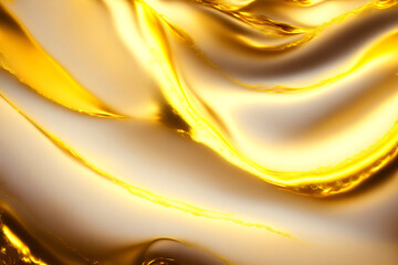 An amazing golden background. The Enchanting World of Golden Liquid. Generative AI