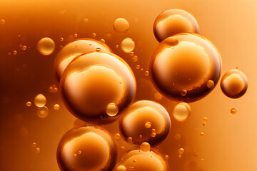 An amazing golden background. The Enchanting World of Golden Liquid. Generative AI