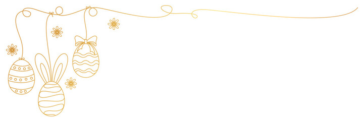 Easter Eggs line art style. element Easter vector eps10