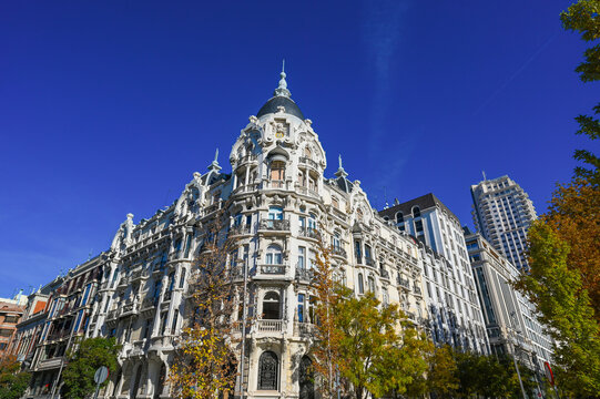 Madrid, Spain, Nov 18, 2023, The House of Gallardo near the Square of Spain in Madrid, High quality photo