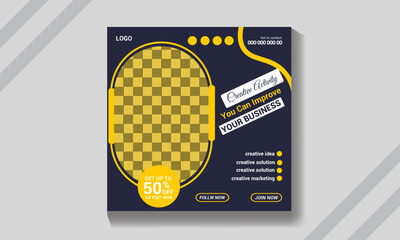 Vector modern corporate business social media post template.