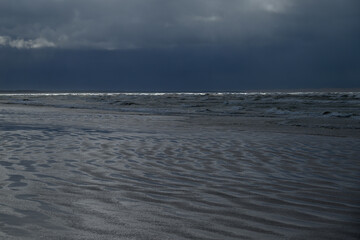 Baltic sea in windy wheather.