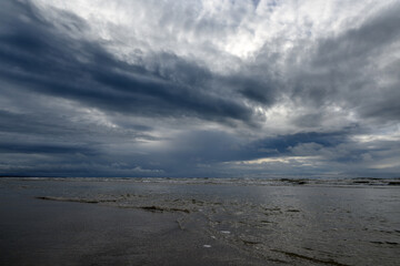 Baltic sea in windy wheather.
