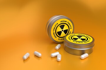 nuclear protect set, iodine caps white pills design - 686536445