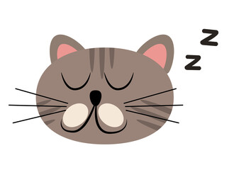 sleeping cat character	
