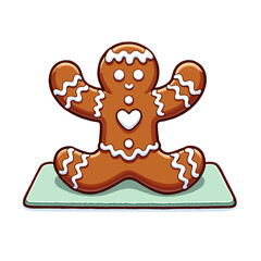 gingerbread man isolated on white