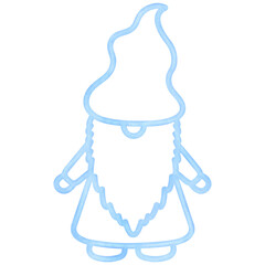 Ice Gnome Watercolor Illustration