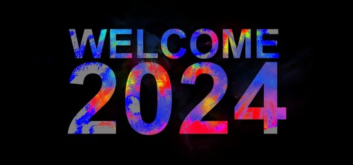 Welcome 2024 beautiful and colorful amazing new style design 