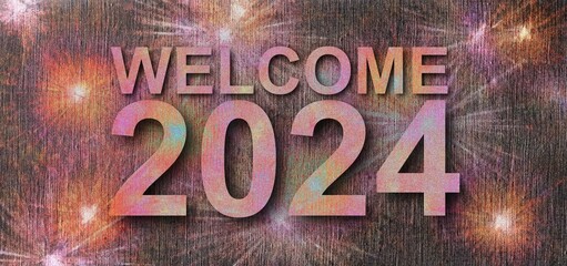 Welcome 2024 beautiful and colorful amazing new style design 