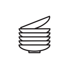 重ねられたとりわけ皿　イメージアイコン