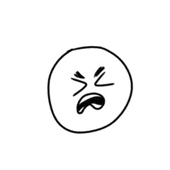 Annoyed Face Illustration