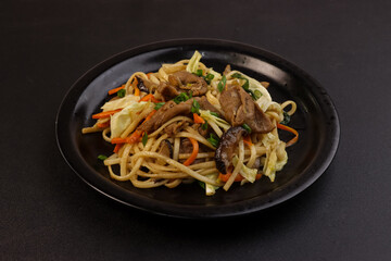 Yaki Udon is Japanese Stir Fried Udon Noodles with Beef.