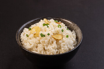 Garlic Fried Rice Served in a Bowl.