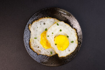 Fried Egg Served in a Plate.
