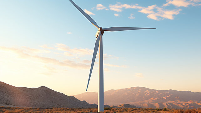 wind turbine at sunset HD 8K wallpaper Stock Photographic Image 