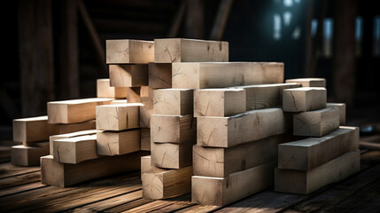 stack of wooden pallets HD 8K wallpaper Stock Photographic Image 