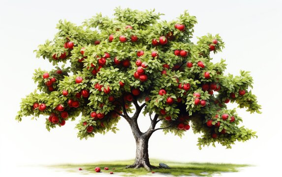 a tree with apples on it