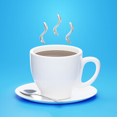 cup of coffee 3d rendering.