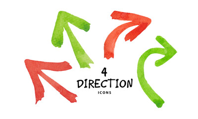 Colorful direction icon