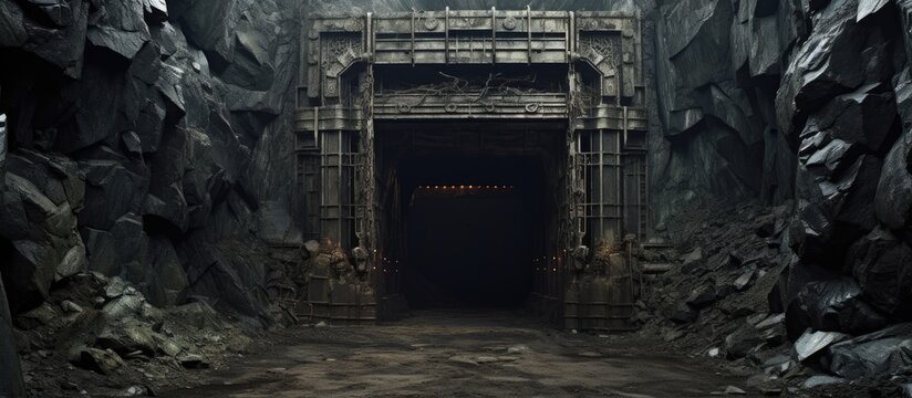 Coal mine entrance in Krolowa Luiza, Zabrze, Poland.