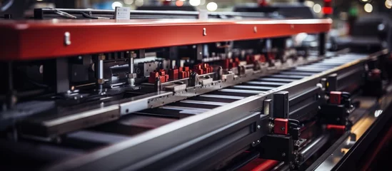 Foto op Plexiglas Sheet metal forming machine, modern metalworking in modern factory © GoDress