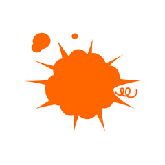 explosion cartoon simple orange cartoon