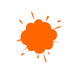 explosion cartoon simple orange warm