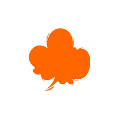 explosion cartoon simple orange cloud
