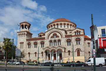Fototapeta na wymiar Church of St. Nicholas near the port of Piraeus in Athens, Greece