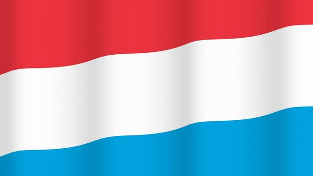 Full Screen waving flag of Luxembourg