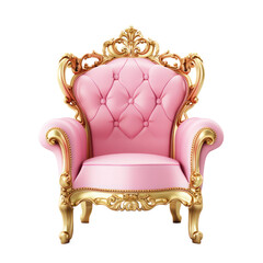 pink sofa chair isolated on transparent background,transparency 