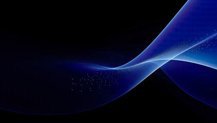 Luminous Wave, Minimalistic Abstractions in Dark Blue and White