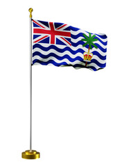 British Indian Ocean Territory flag wave on transparent or PNG background.