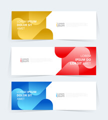 Geometric banner design with Vector presentation template.