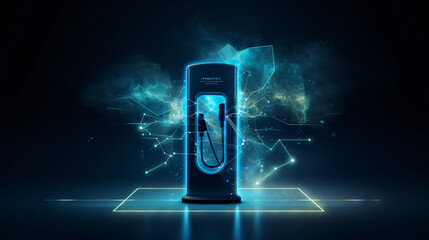 Electric vehicle charging station - Powered by Adobe