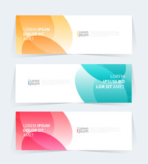 Geometric banner design with Vector presentation template.