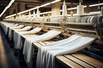 Poster Generative AI - A fabric and clothes factory © nastyakamysheva