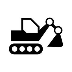 excavator icon vector illustration
