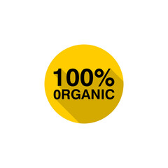 100% organic icon isolated on transparent background