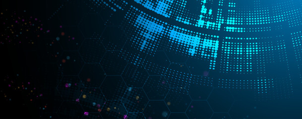 Abstract data background. Futuristic technology style. Elegant digital  background for business cyber presentations.
