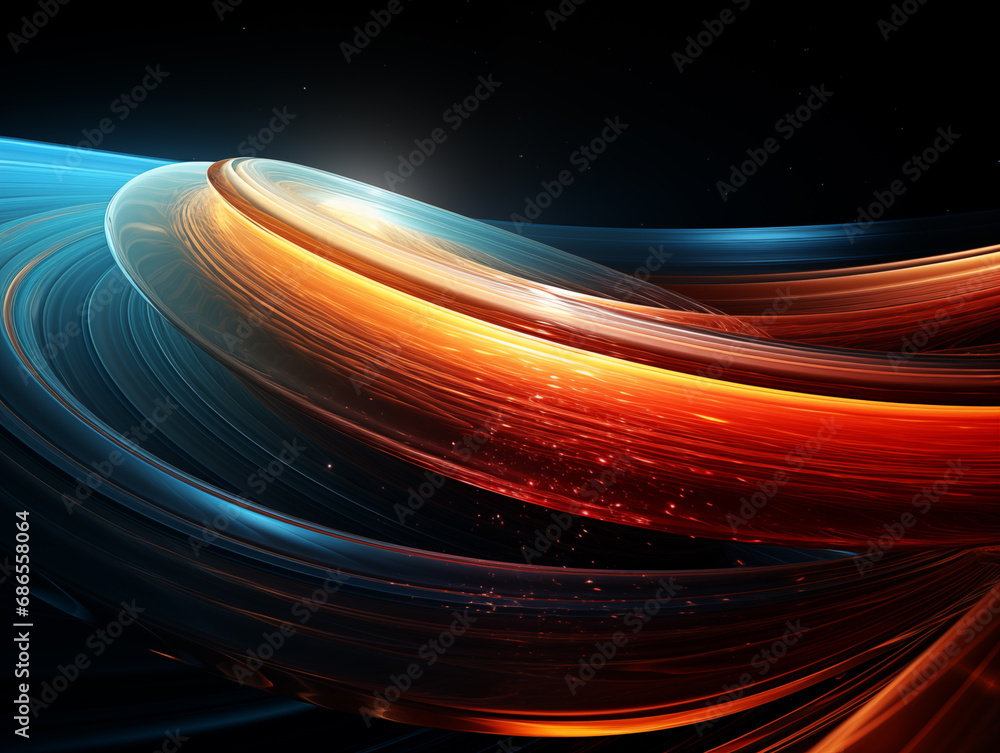Canvas Prints colorful ring abstract graphics,created with generative ai tecnology.