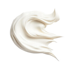 white vanilla cream smudge smear isolated on transparent background,transparency 