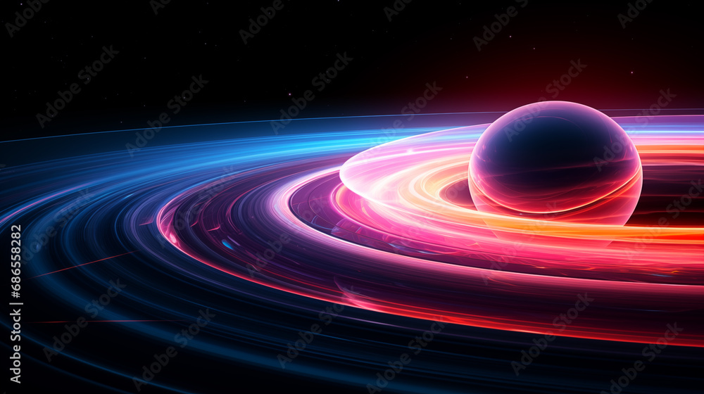 Canvas Prints creative illustration of universe planet,created with generative ai tecnology.