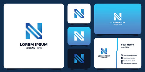 letter N logo and branding