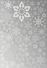 Set of cartoon snowflakes, for greeting card, invitation, banner, fabrics, wrapping paper, web. Winter holidays. Winter background.
