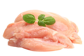 Raw chicken meat isolated