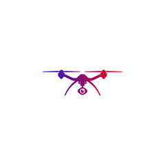 drone technology logo design. Vector illustration of drone future technology. modern logo design vector