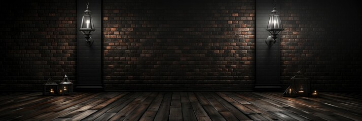 Gloomy Background Black Brick Wall Dark , Banner Image For Website, Background, Desktop Wallpaper