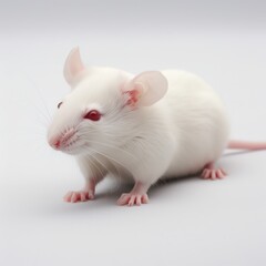 a white mouse with red eyes